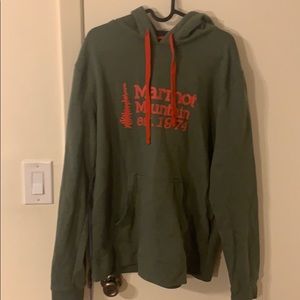 Marmot Green hoodie worn once